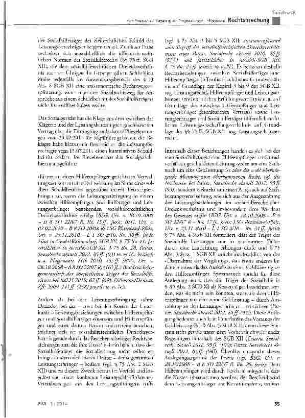 Vorschauseite 5: Zum Anspruch auf Vergütung von Pflegeleistungen -Pflegedienst