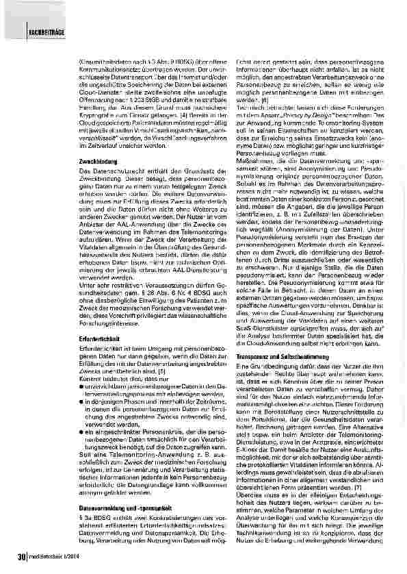Vorschauseite 3: AAL-Anwendungen im Kontext des Telemonitorings