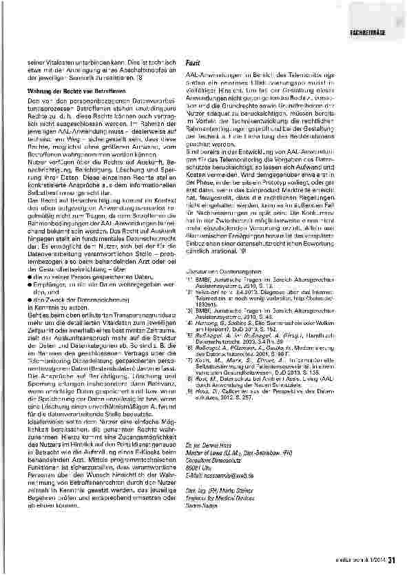 Vorschauseite 4: AAL-Anwendungen im Kontext des Telemonitorings