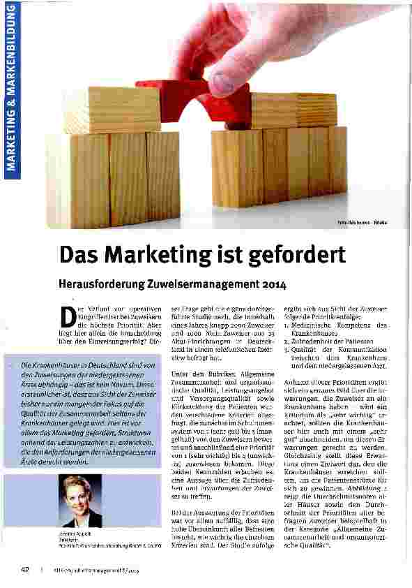 Vorschauseite 1: Das Marketing ist gefordert