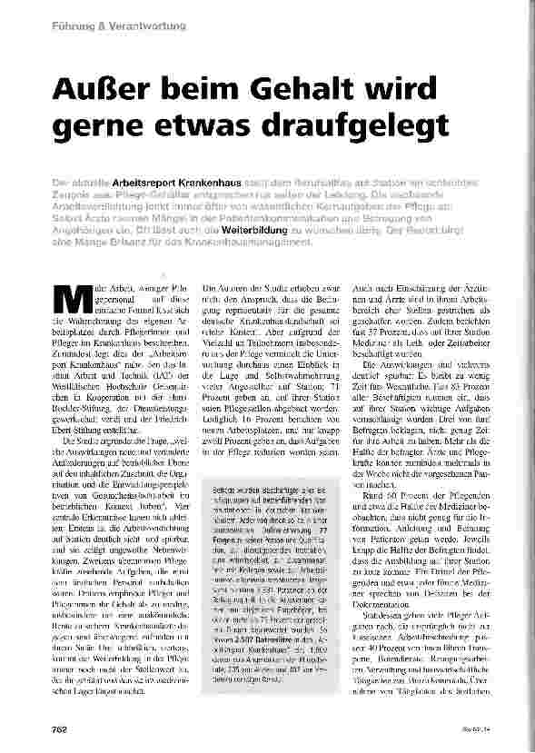 Vorschauseite 1: Außer beim Gehalt wird gerne etwas draufgelegt