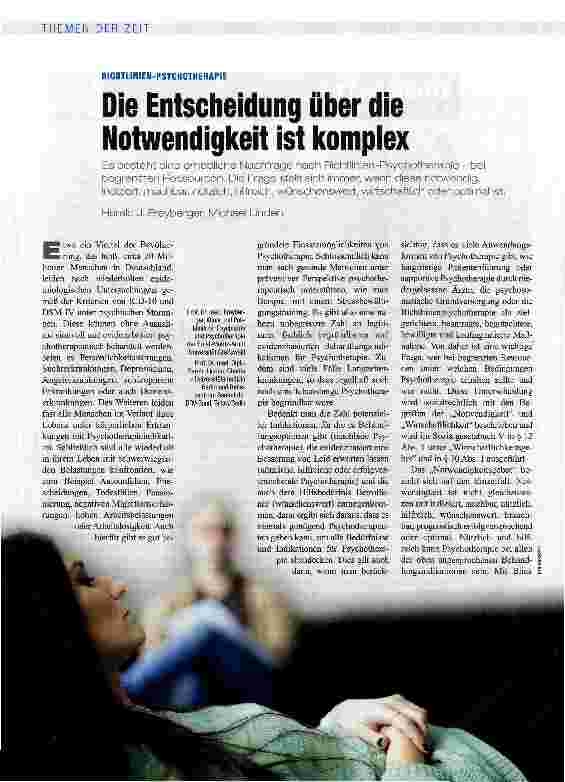Vorschauseite 1: Die Entscheidung über die Notwendigkeit ist komplex