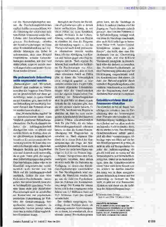 Vorschauseite 2: Die Entscheidung über die Notwendigkeit ist komplex