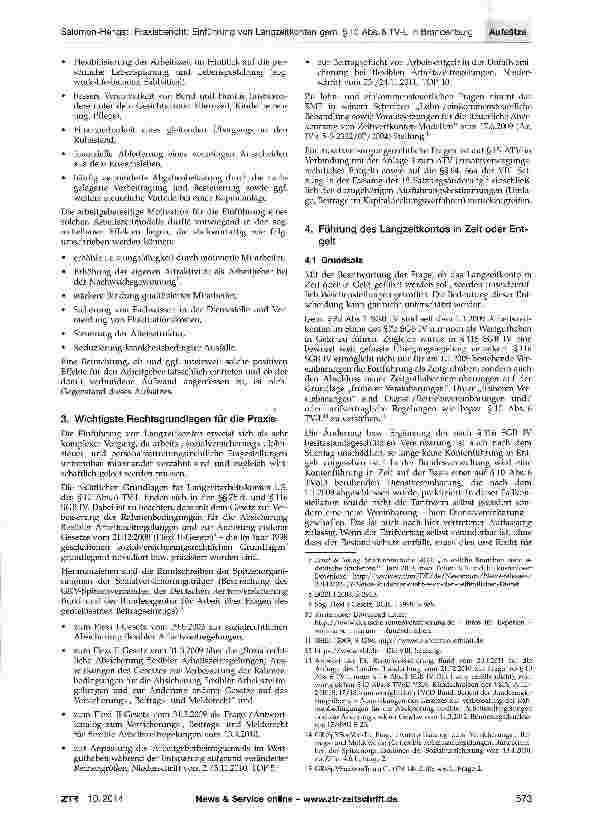 Vorschauseite 3: Praxisbericht: Einführung von Langzeitkonten gem. §10 Abs. 6 TV-L in Brandenburg