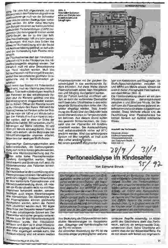 Vorschauseite 1: Peritonealdialyse im Kindesalter