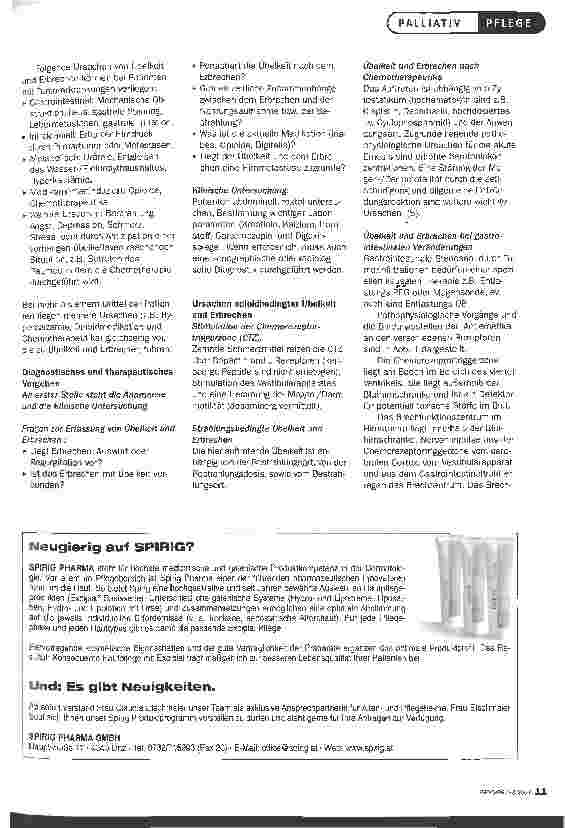Vorschauseite 2: Symptomkontrolle in der Palliativmedizin Übelkeit, Erbrechen, Obstipation, Dyspnoe