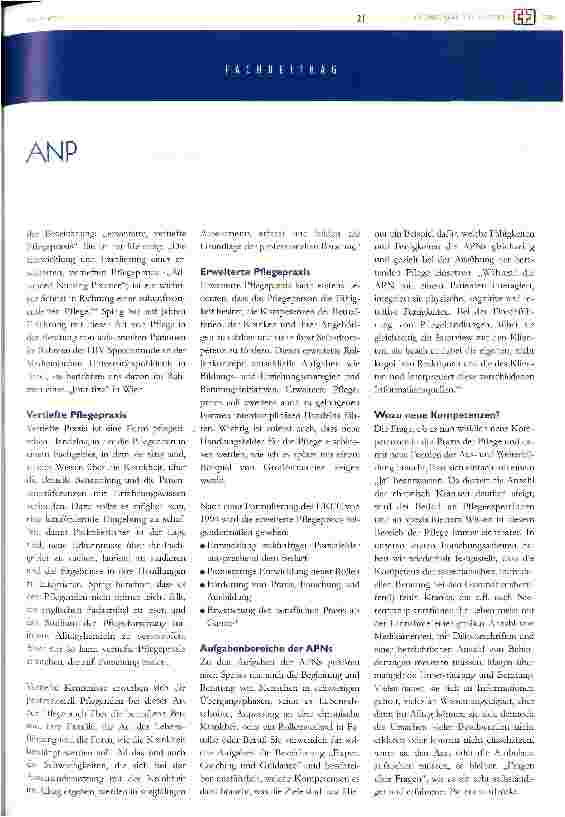 Vorschauseite 2: advanced nursing practice