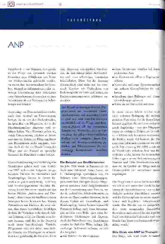 Vorschauseite 3: advanced nursing practice