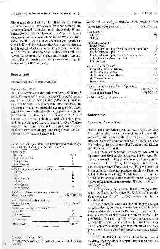Vorschauseite 5: Autonomie und informierte Zustimmung in der Pflege chirurgischer Patienten aus Sicht von Patienten und Pflegenden