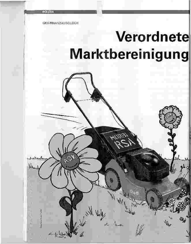 Vorschauseite 1: Verordnete Marktbereinigung