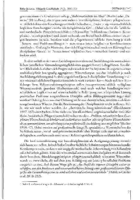 Vorschauseite 3: Pflegewissenschaft - Disziplinarität und Transdisziplinarität