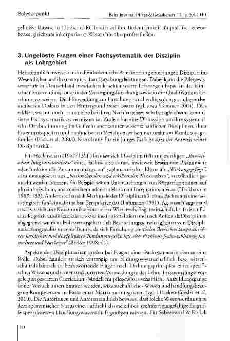 Vorschauseite 6: Pflegewissenschaft - Disziplinarität und Transdisziplinarität