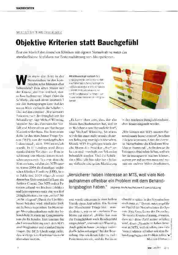 Vorschauseite 1: Objektive Kriterien statt Bauchgefühl