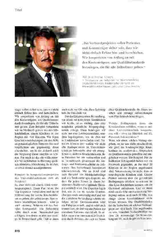 Vorschauseite 3: Im Fahrwasser der Uniklinika