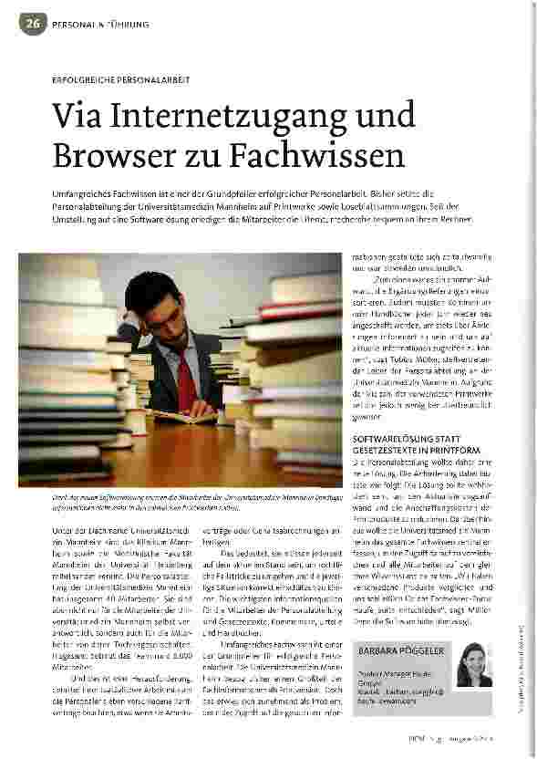 Vorschauseite 1: Via Internetzugang und Browser zu Fachwissen
