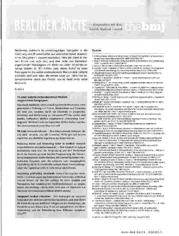 Vorschauseite 4: Evidenzbasierte Medizin: Eine Strömung in der Krise?