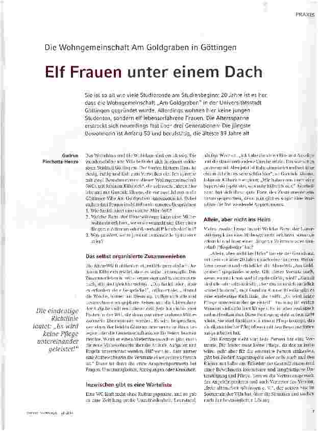 Vorschauseite 1: Elf Frauen unter einem Dach