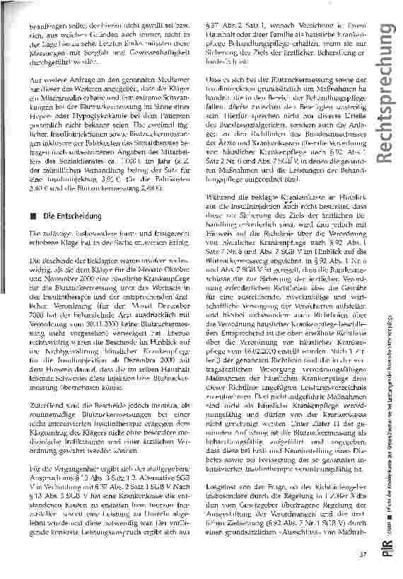 Vorschauseite 3: Pflicht der Krankenkasse zur Kostenübernahme bei Leistungen der häuslichen Krankenpflege SG Koblenz, Urt. v. 27.06.2002