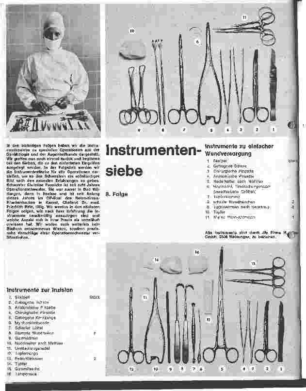 Vorschauseite 1: Instrumentensiebe 8. Folge