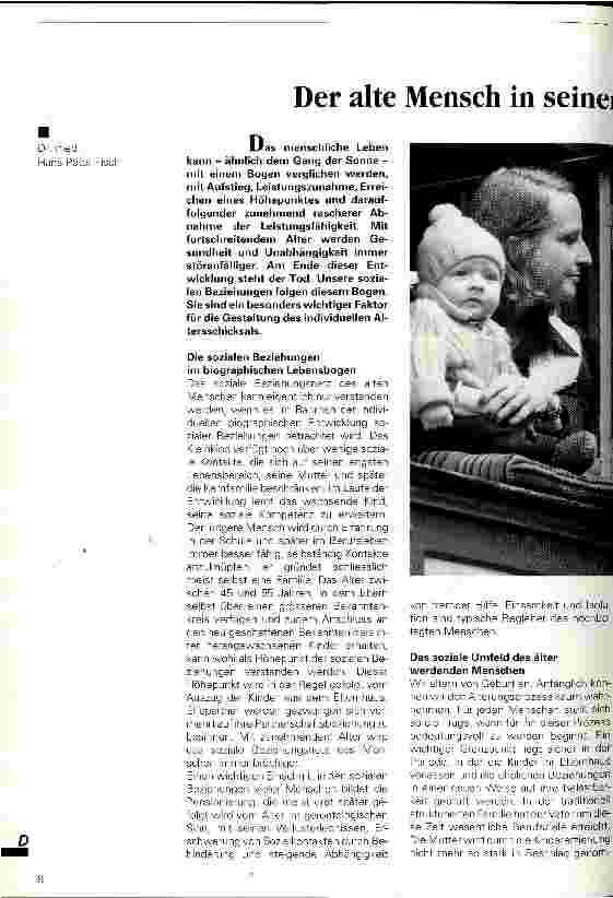 Vorschauseite 1: Der alte Mensch in seinem sozialen Umfeld