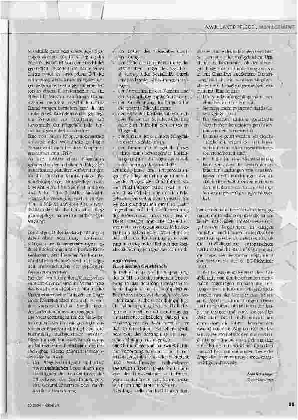 Vorschauseite 2: Wie sozial ist Ihr Dienst?Betrachtung zur Umsatzsteuer in der ambulanten Pflege angesichts der Rechtsprechung des EuGH