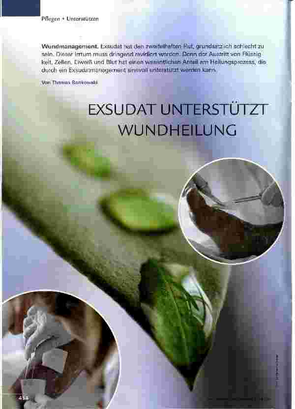 Vorschauseite 1: EXSUDAT UNTERSTÜTZT WUNDHEILUNG