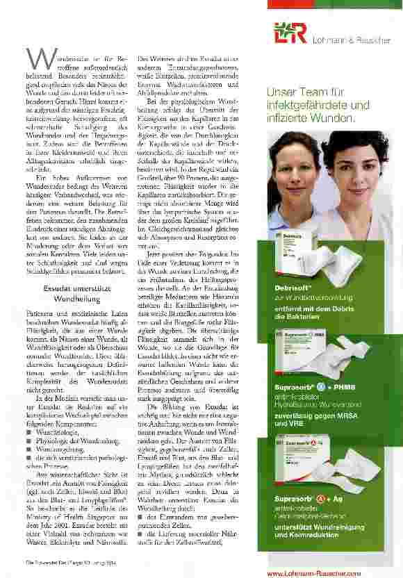 Vorschauseite 2: EXSUDAT UNTERSTÜTZT WUNDHEILUNG