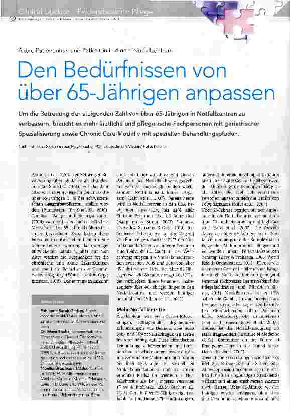 Vorschauseite 1: Den Bedürfnissen von über 65-Jährigen anpassen