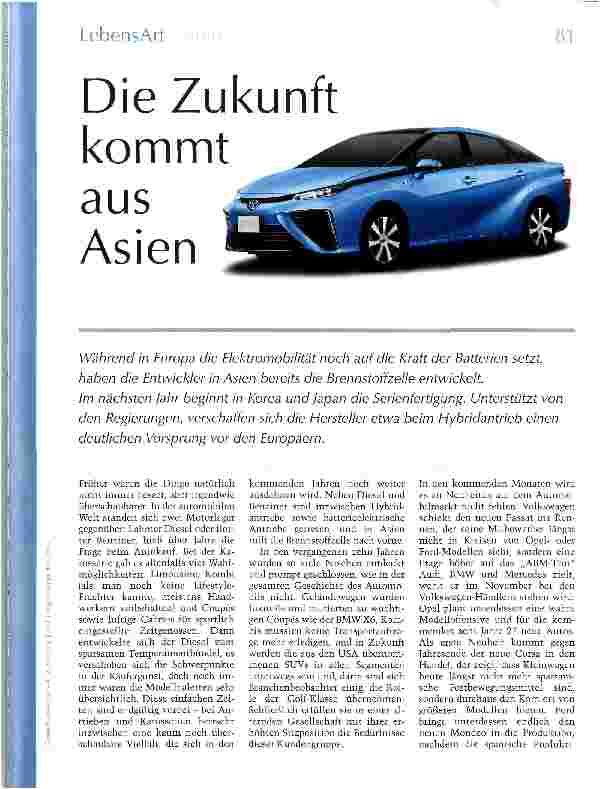 Vorschauseite 1: Die Zukunft kommt aus Asien