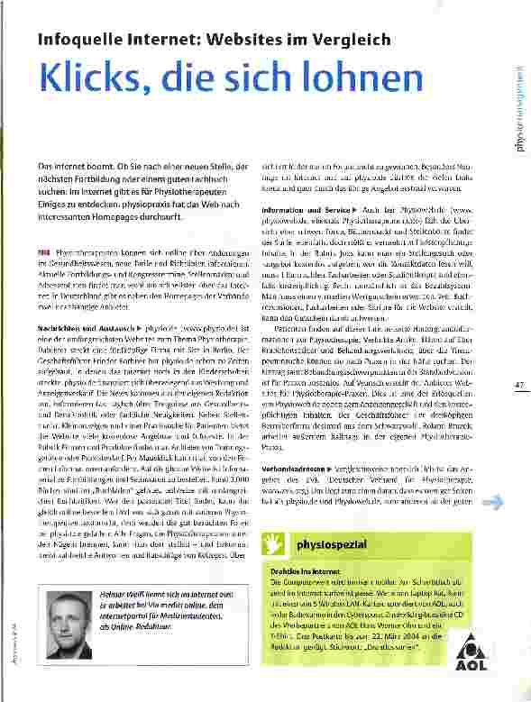 Vorschauseite 1: Infoquelle Internet: Websites im VergleichKlicks, die sich lohnen