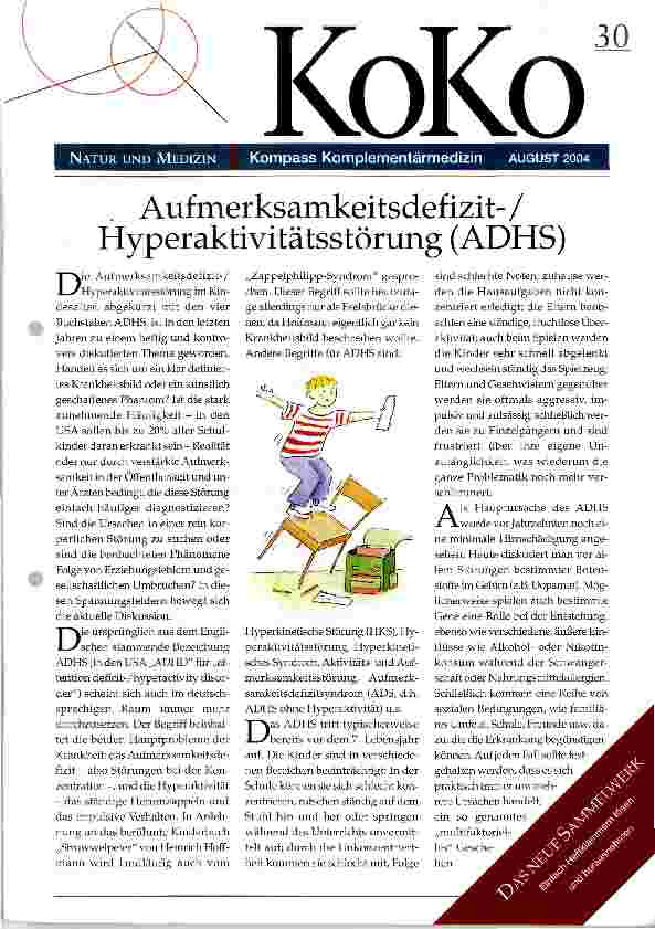 Vorschauseite 1: Auf merksamkeitsdef izit- / Hyperaktivitätsstörung (ADHS)