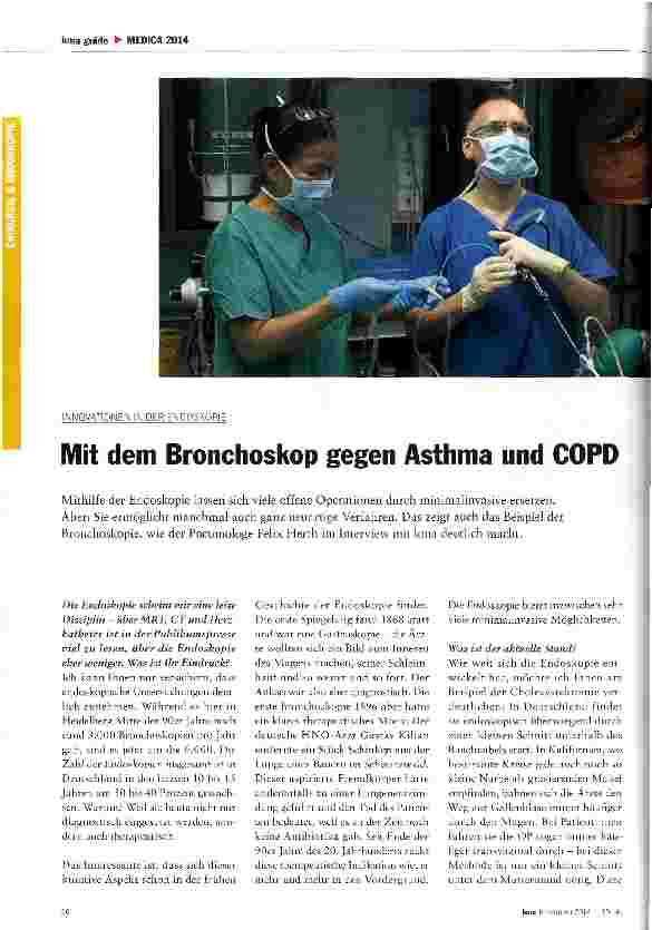Vorschauseite 1: Mit dem Bronchoskop gegen Asthma und COPD