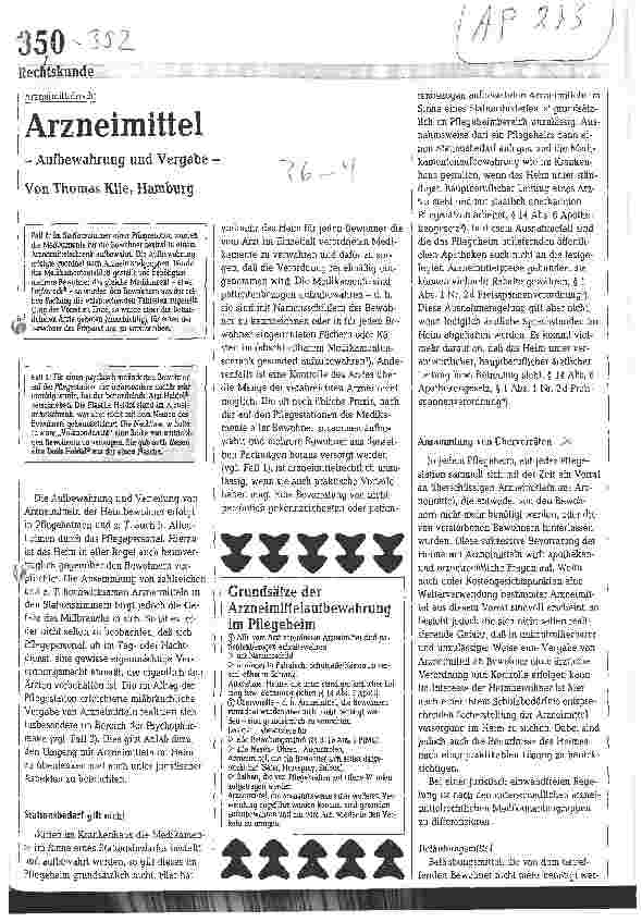 Vorschauseite 1: Arzneimittelrecht: Arzneimittel Aufbewahrung und Vergabe