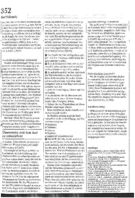 Vorschauseite 2: Arzneimittelrecht: Arzneimittel Aufbewahrung und Vergabe