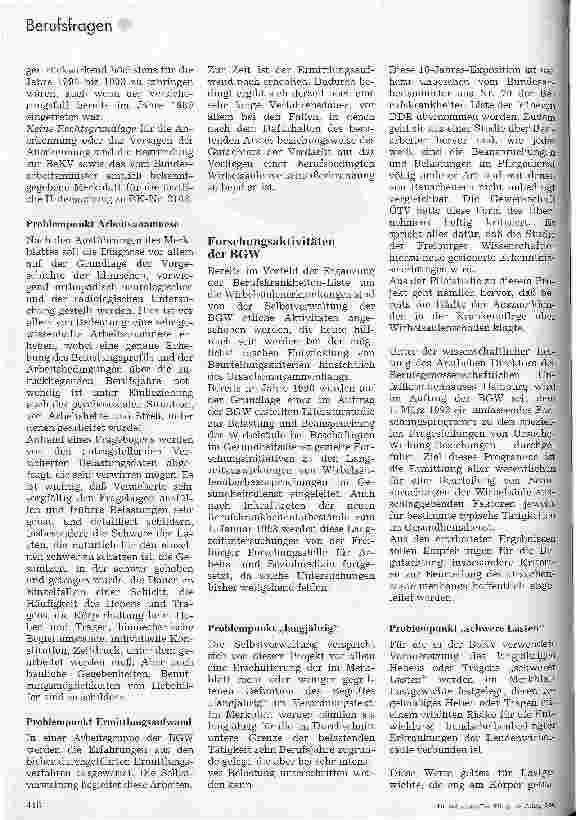 Vorschauseite 3: Erkrankungen der Lendenwirbelsäule durch Heben und Tragen Erste Erfahrungen mit der neuen Berufskrankeit bei der Berufsgenossenschaft für Gesundheitsdienst und Wohlfahrtspflege (B…
