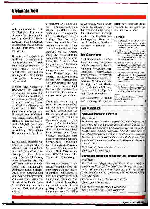 Vorschauseite 4: Woran sollen qualitätssichernde Maßnahmen in der Chirurgie gemessen werden?