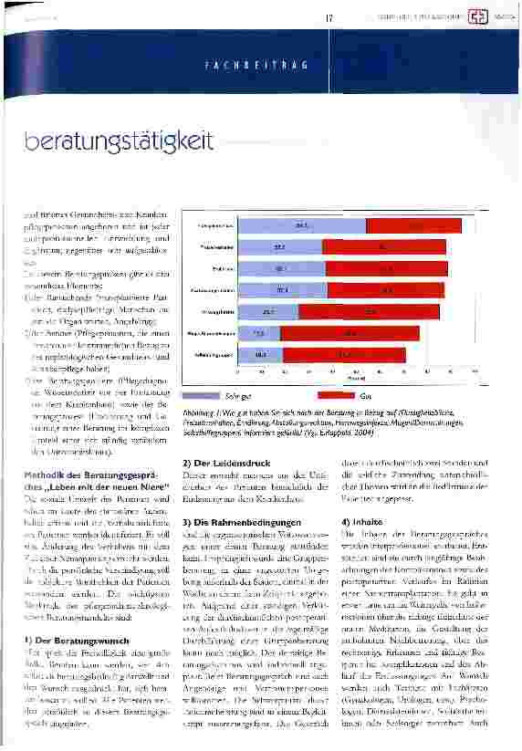Vorschauseite 2: Beratungstätigkeit in der pflegerischen Betreuung nierentransplantierter Menschen
