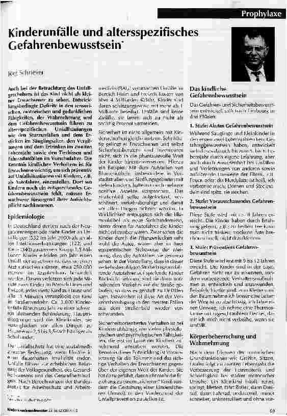 Vorschauseite 1: Kinderunfälle und altersspezifisches Gefahrenbewusstsein