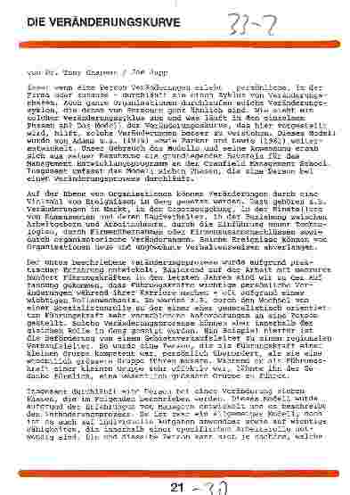 Vorschauseite 1: Die Veränderungskurve