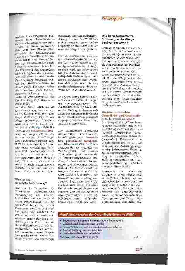 Vorschauseite 2: Für Gesundheitsförderung ausreichend gewappnet?