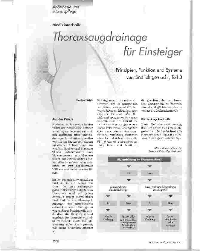 Vorschauseite 1: Thoraxsaugdrainage für EinsteigerPrinzipien, Funktion und Systeme verständlich gemacht, Teil 3