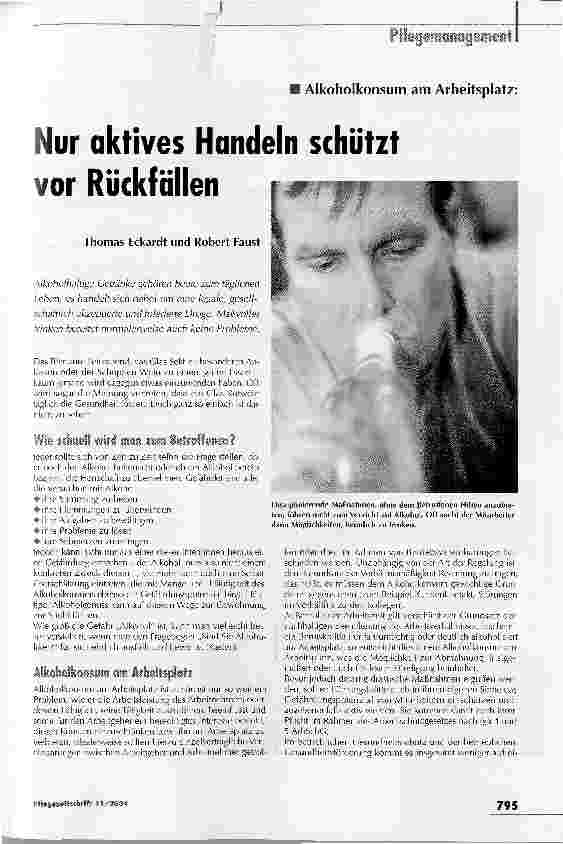 Vorschauseite 1: Nur aktives Handeln schützt vor Rückfällen