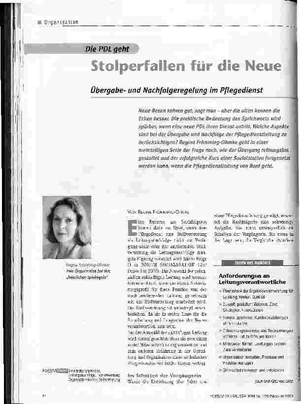 Vorschauseite 1: Stolperfallen für die Neue Teil III