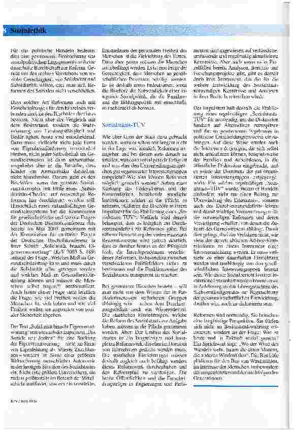 Vorschauseite 3: Soziale Gerechtigkeit ist nichts StatischesDie katholischen Bischöfe erheben die Stimme für einen zukunftsfähigen Sozialstaat