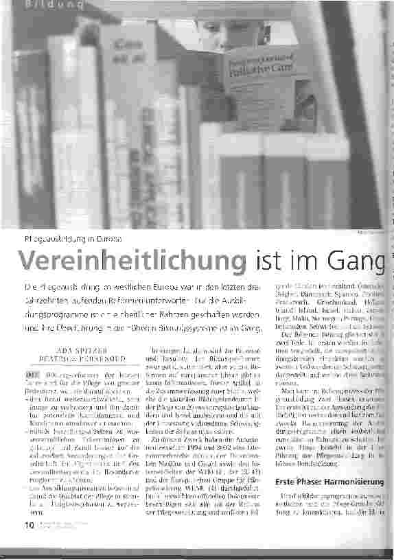 Vorschauseite 1: Vereinheitlichung ist im Gang