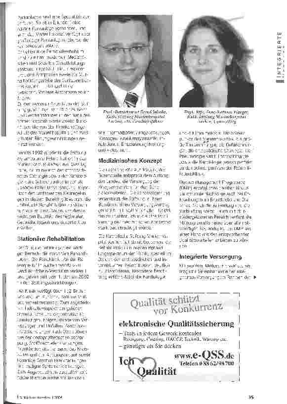 Vorschauseite 2: Rundum-Versorgung aus einer Hand Vom Krankenhaus zum integrativen Gesundheitszentrum - inklusive stationärer Rehabilitation