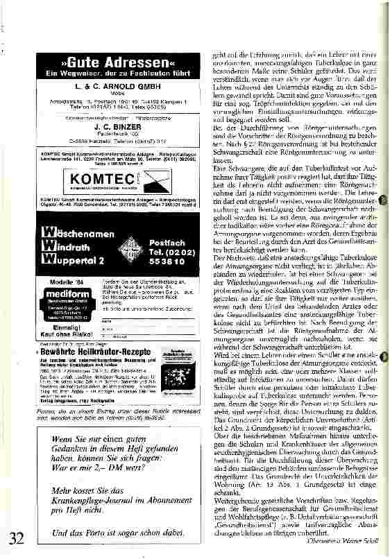 Vorschauseite 3: Die Verhütung und Bekämpfung übertragbarer Krankheiten in den Krankenpflegeschulen