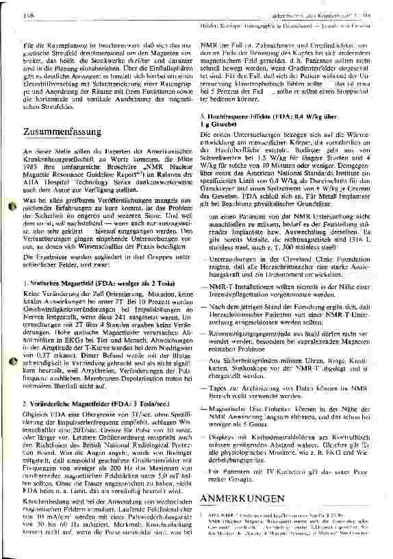 Vorschauseite 6: Kernspin-Tomographie in Deutschland, Einsatz und Planung