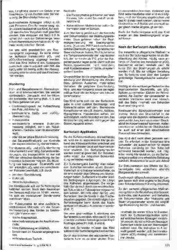 Vorschauseite 3: Pflegerische Aspekte der Surfactantbehandlung
