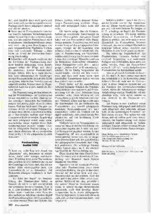 Vorschauseite 2: Praxisanleitung (P) als Qualitätsmerkmal in der Weiterbildung Referat